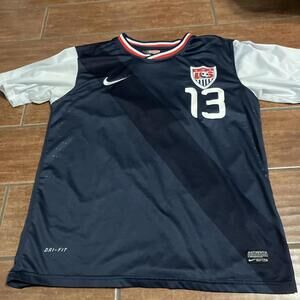 Authentic Nike Alex Morgan #13 USA Away Jersey from 2012-14 Season #053772516